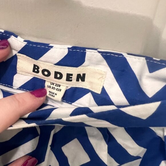 Boden Blue and White Maxi Skirt - US 20/22 - Picture 4 of 4
